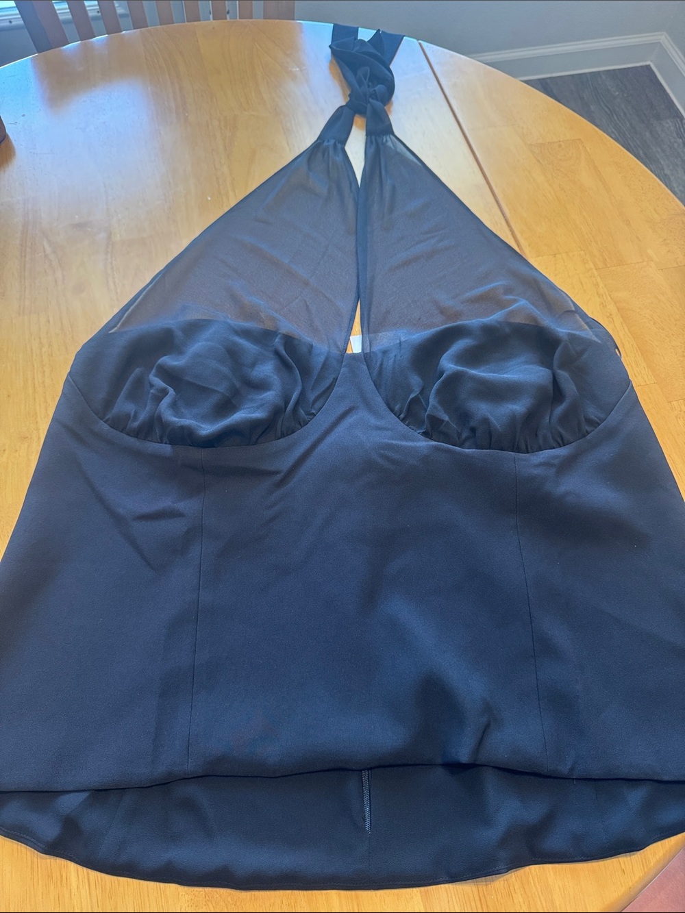 Elodie Anthropologie Halter Cami Top - Black 2X NWT